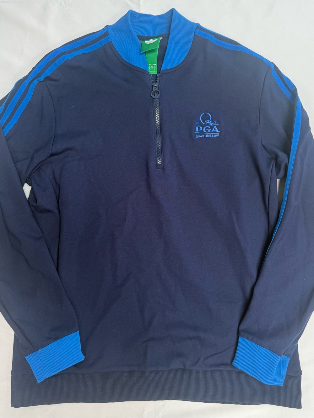 adidas Navy and Royal Blue 2025 PGA Championship Quarter-Zip Sweater - L
